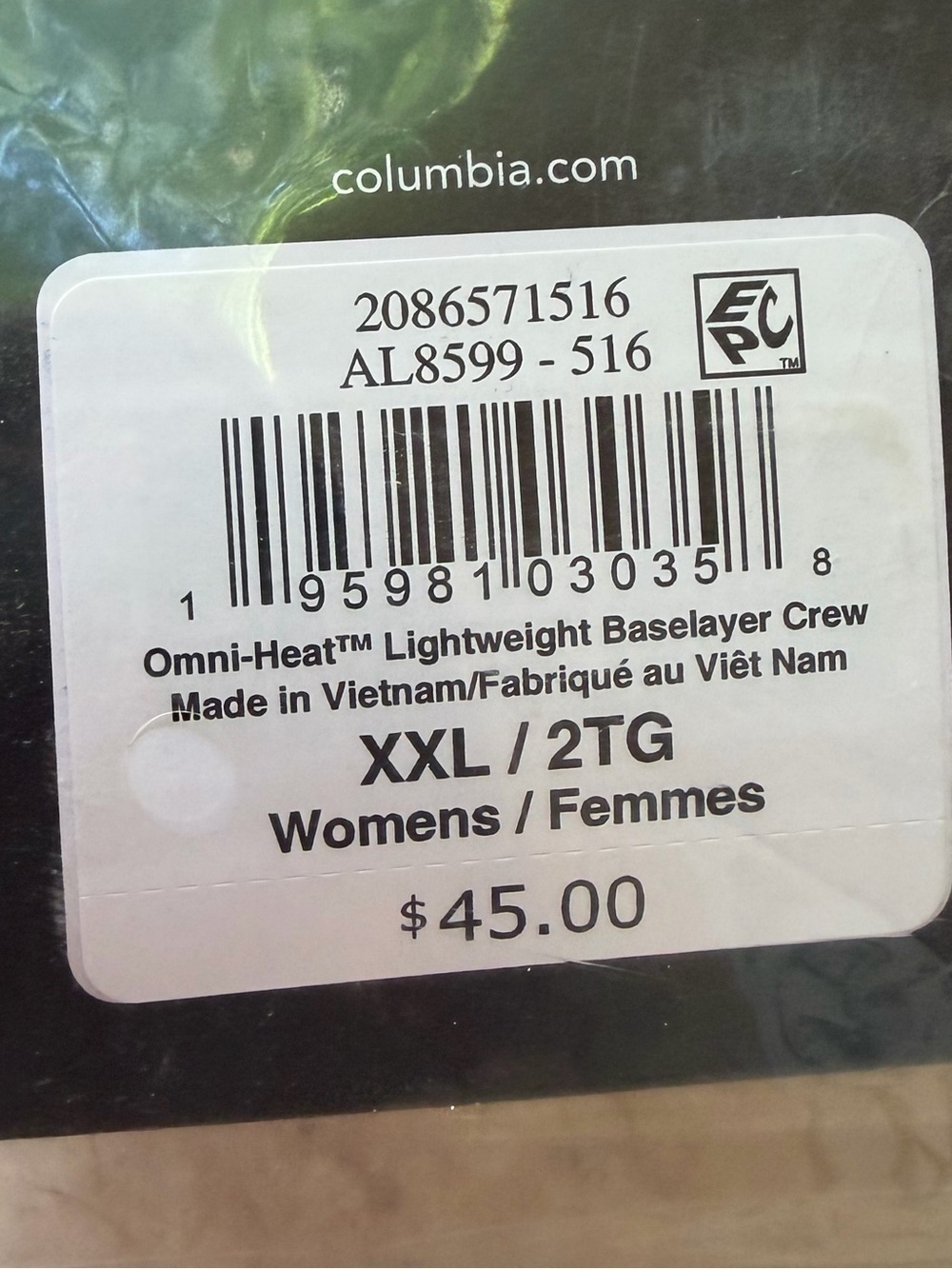 Columbia Omni-Heat Reflective Baselayer Top XXL - Picture 5 of 5